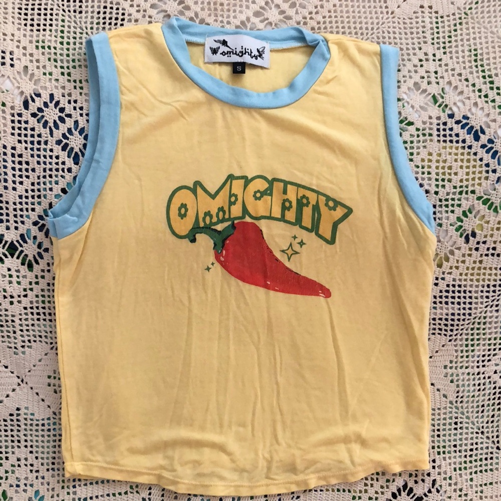 Omighty Yellow and Blue Chili Tank